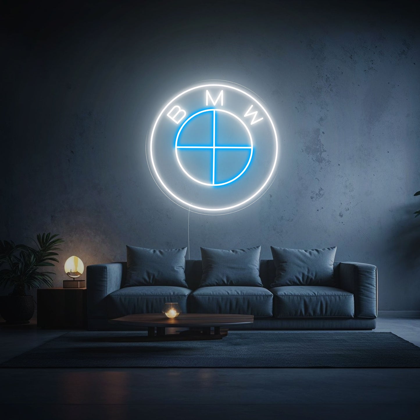 BMW neon logo