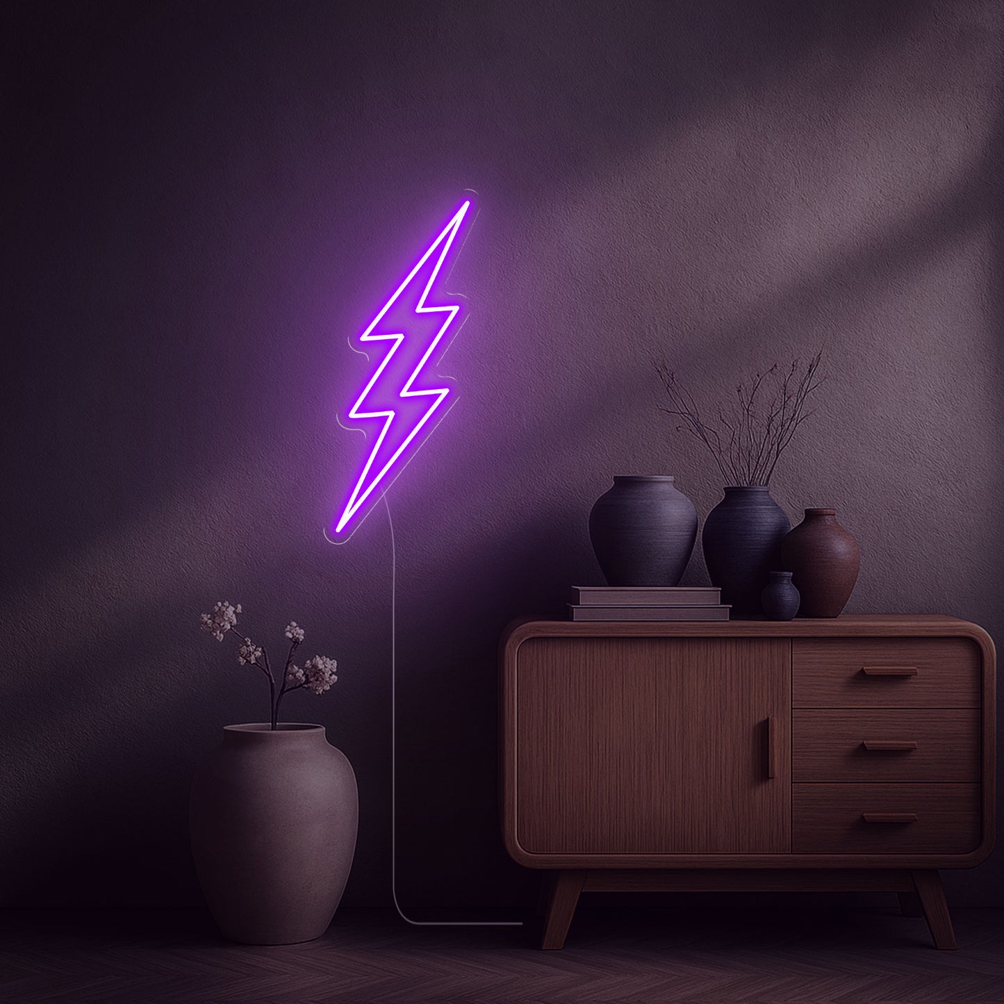 néon eclair violet