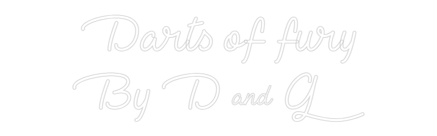 Configurateur Néon Personnalisé Darts of fury...