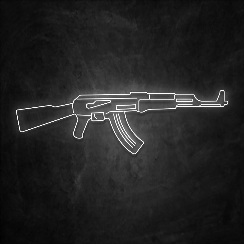 neon AK47 blanc