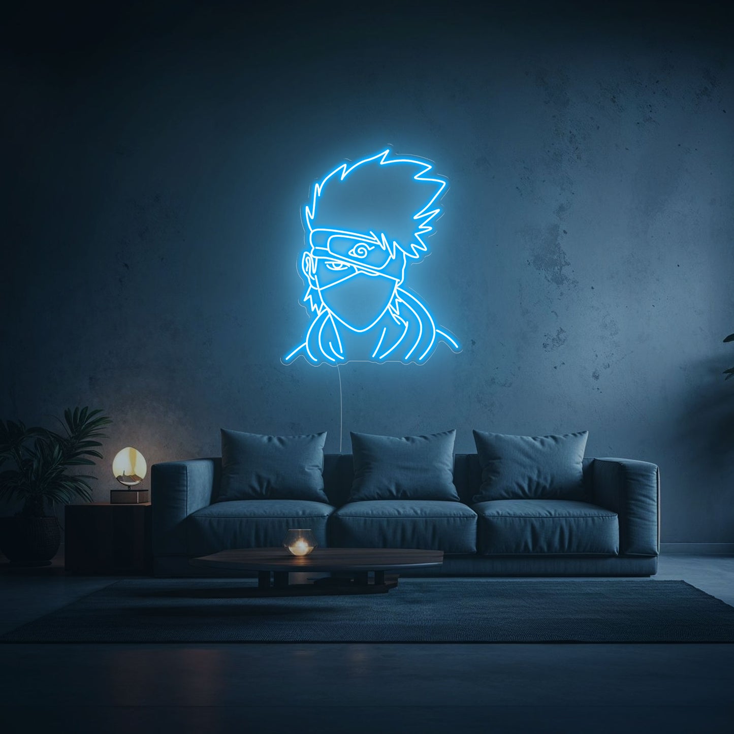 neon Kakashi Hatake bleu ciel