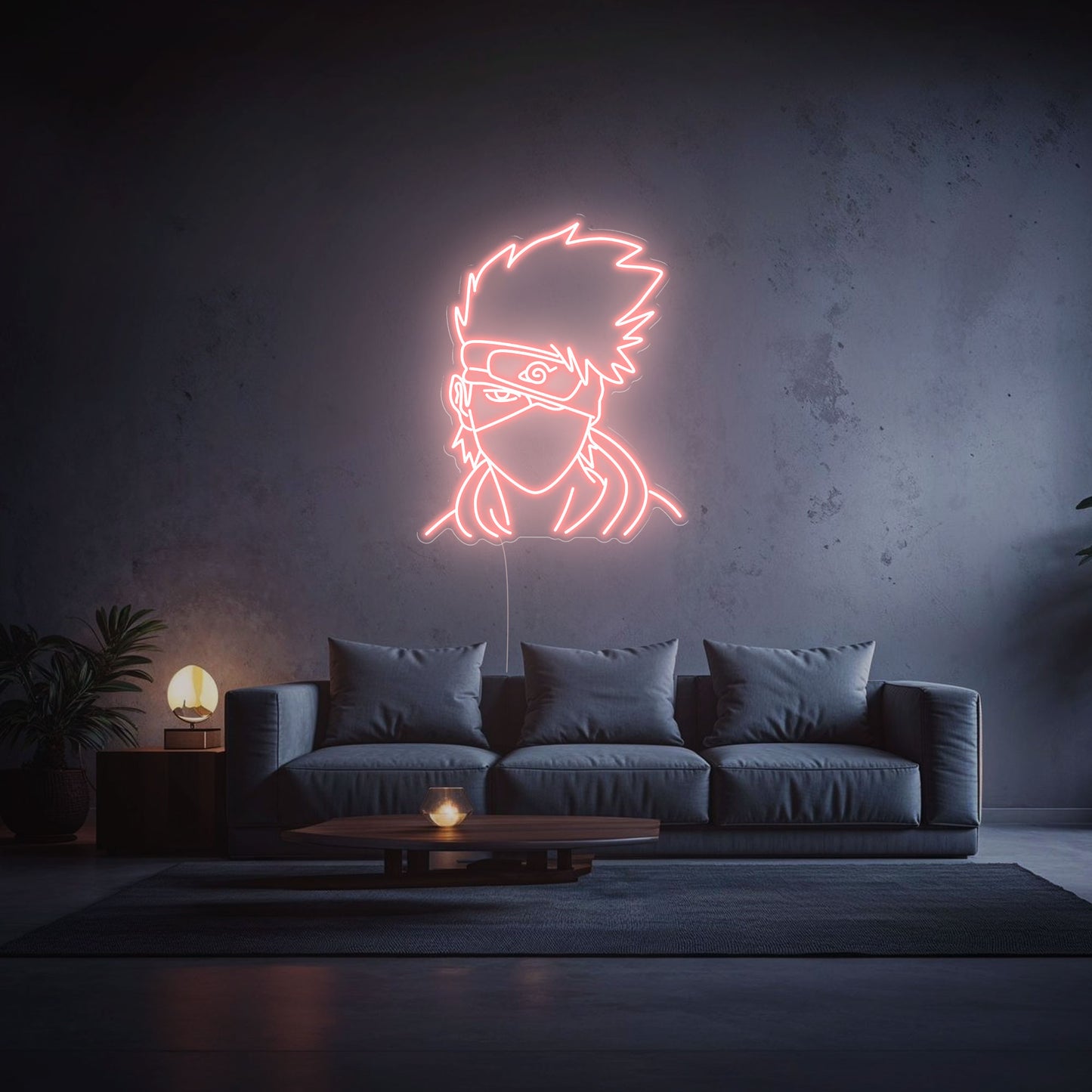 neon Kakashi Hatake rose pale