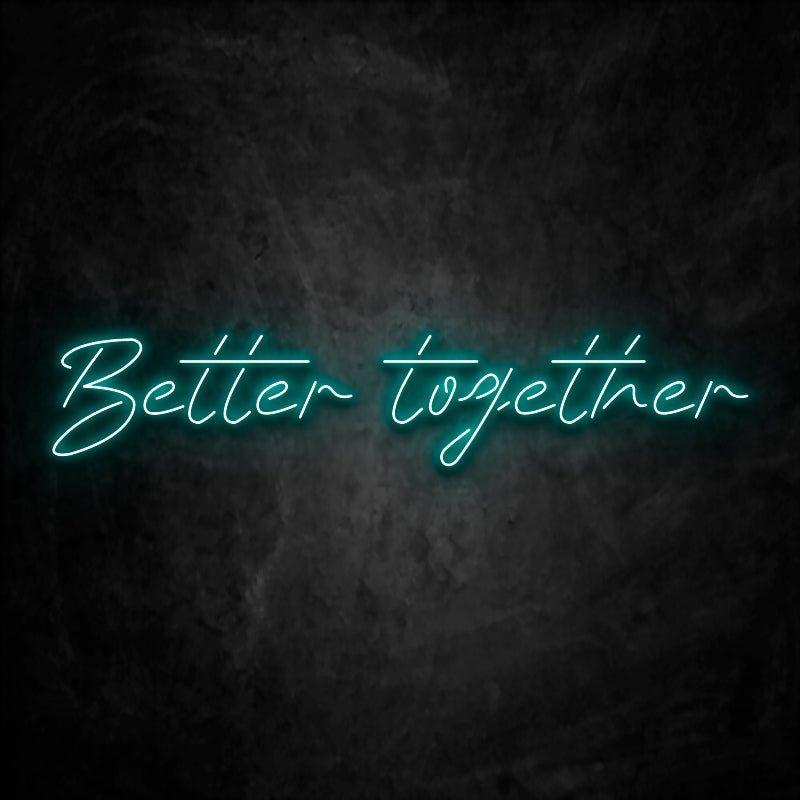 neon better together bleu ciel