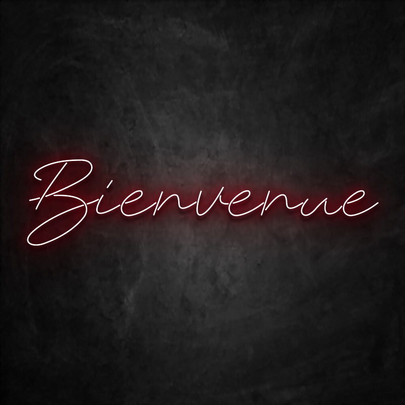 néon bienvenue rouge