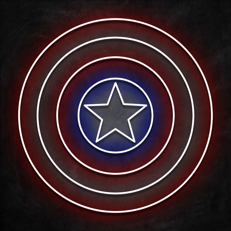 néon bouclier captain america