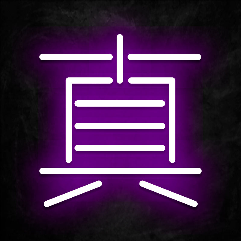 neon chinois verite violet