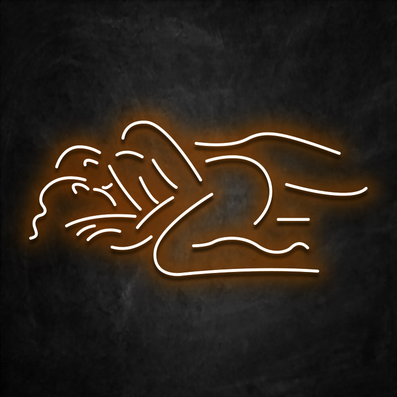 neon corps cuillere orange