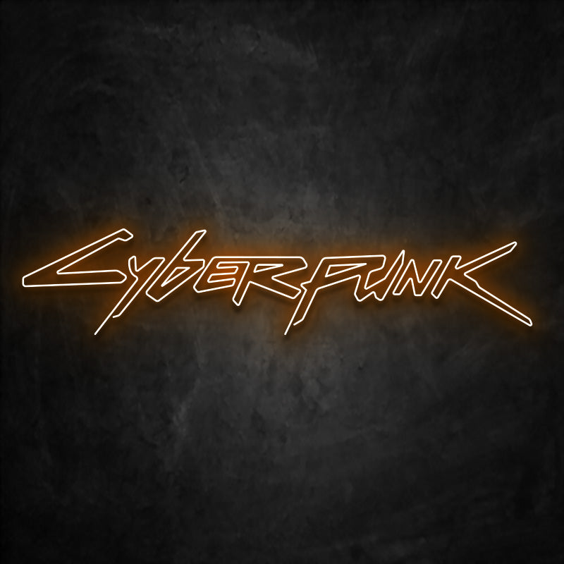 neon cyberpunk orange