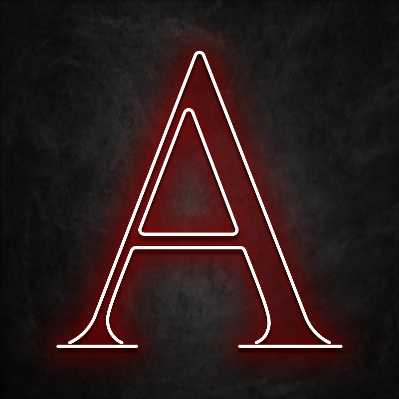 neon alpha grec rouge