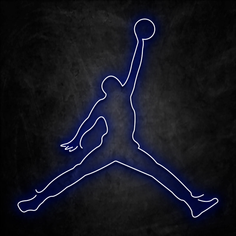 neon jordan bleu