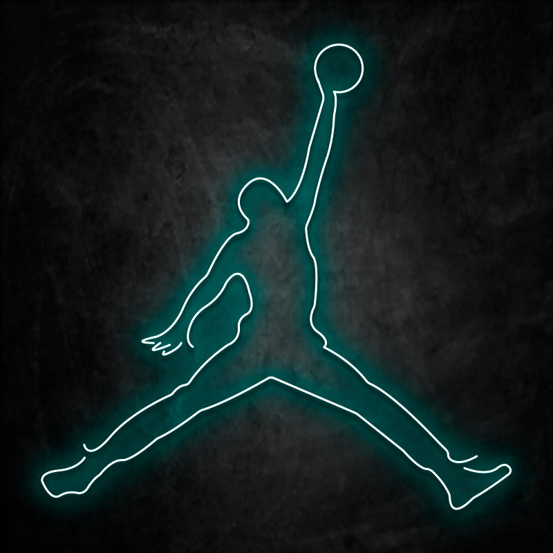neon jordan cyan
