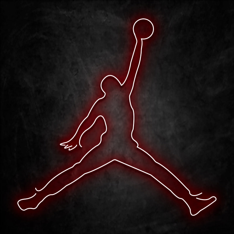 neon jordan rouge