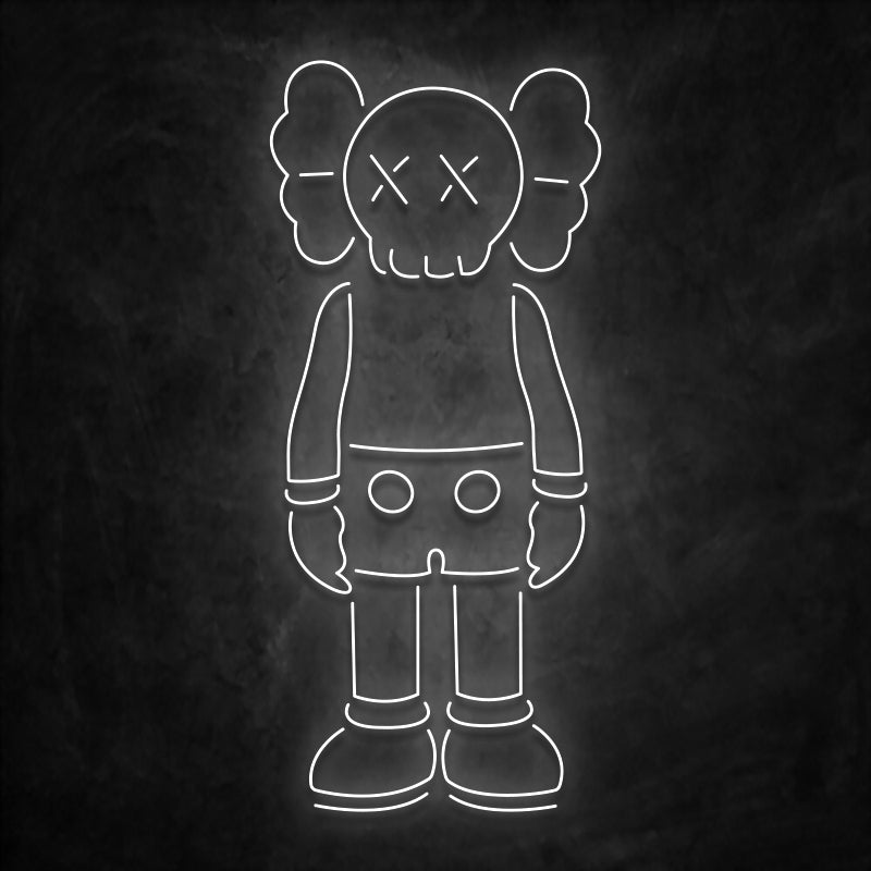 neon kaws blanc