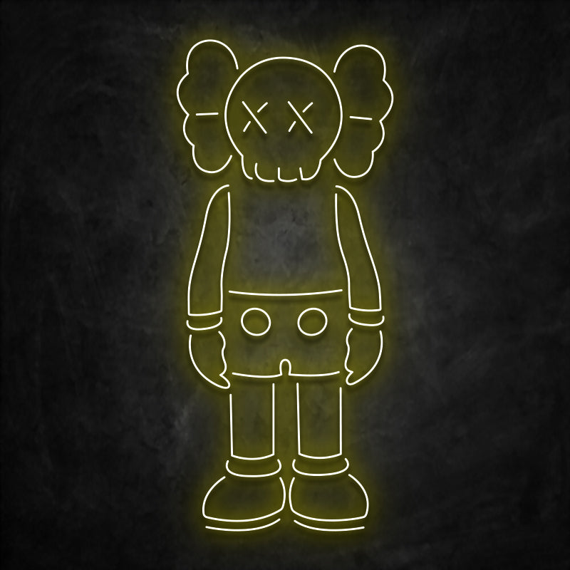 neon kaws jaune