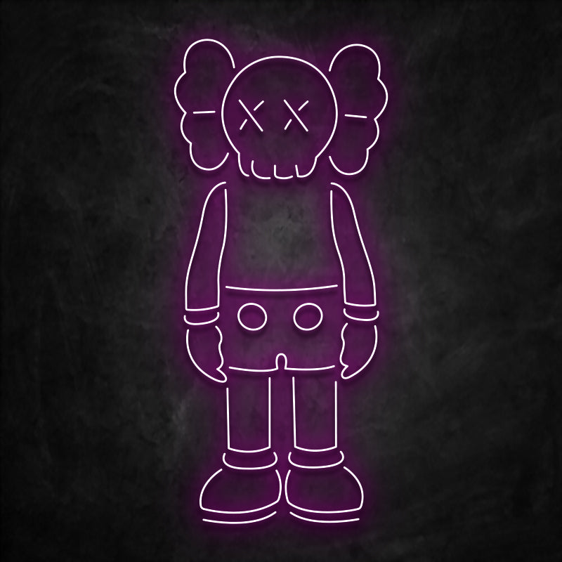 neon kaws rose
