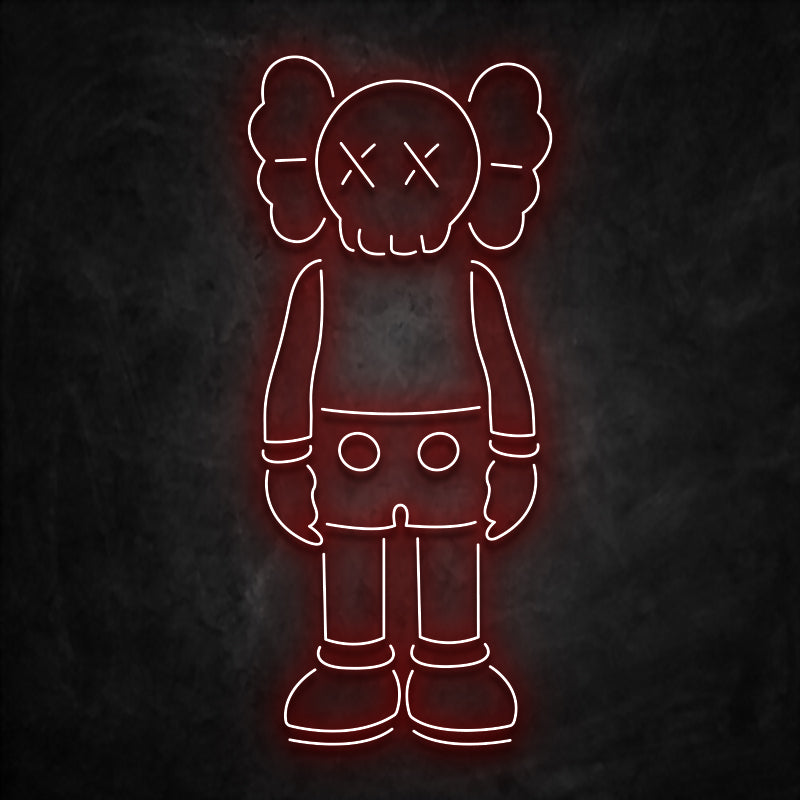 neon kaws rouge