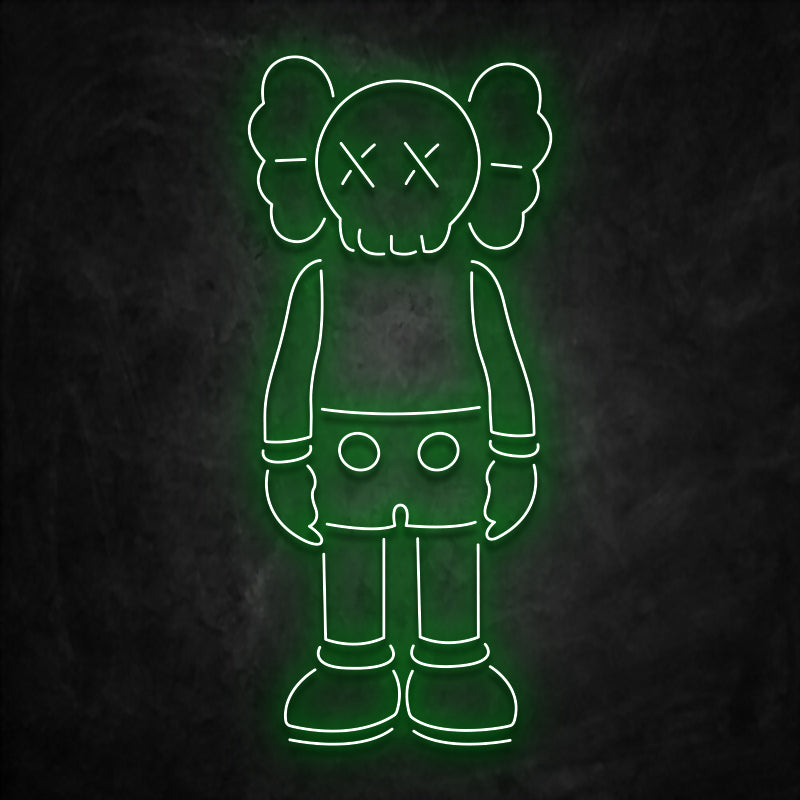 neon kaws vert