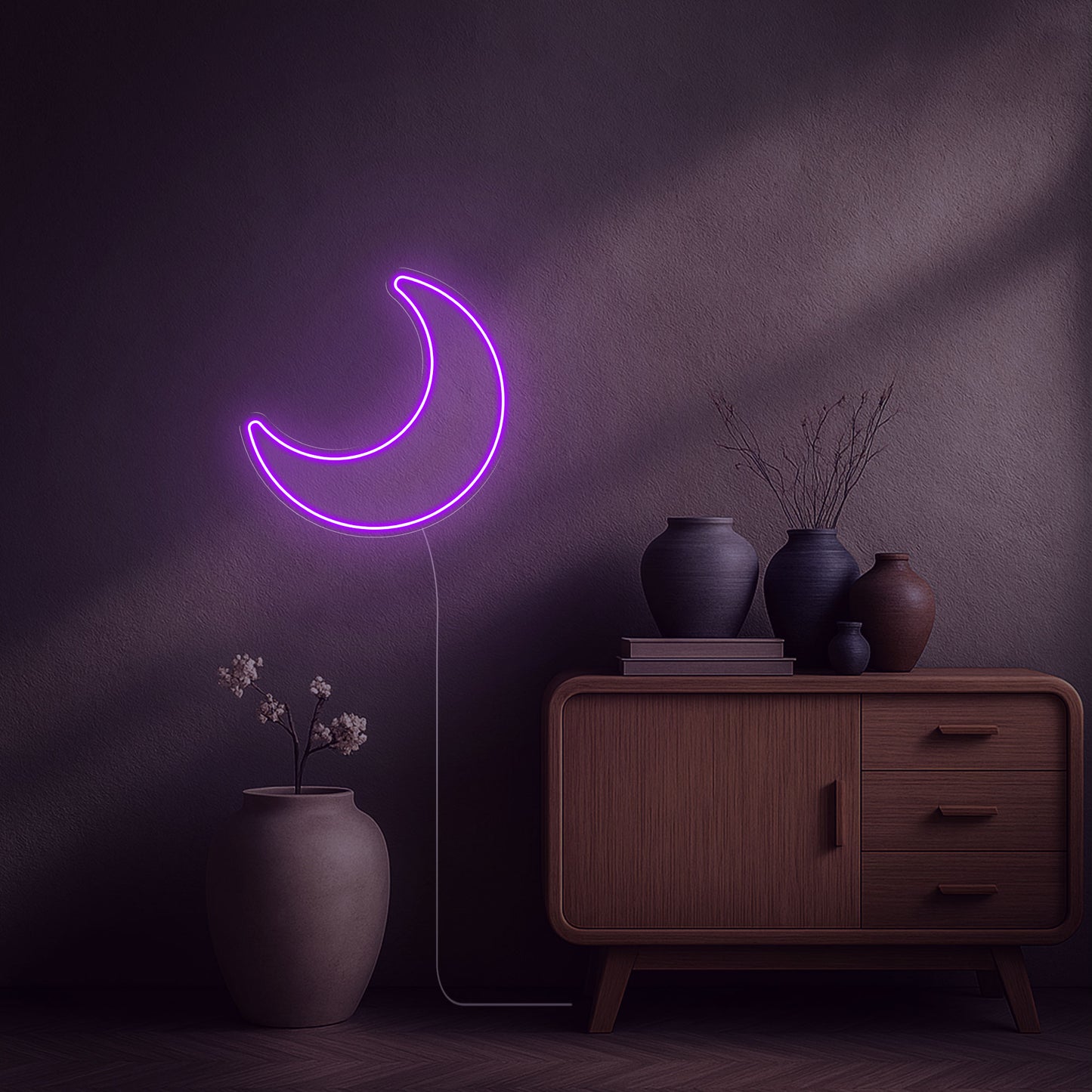 neon led lune violet