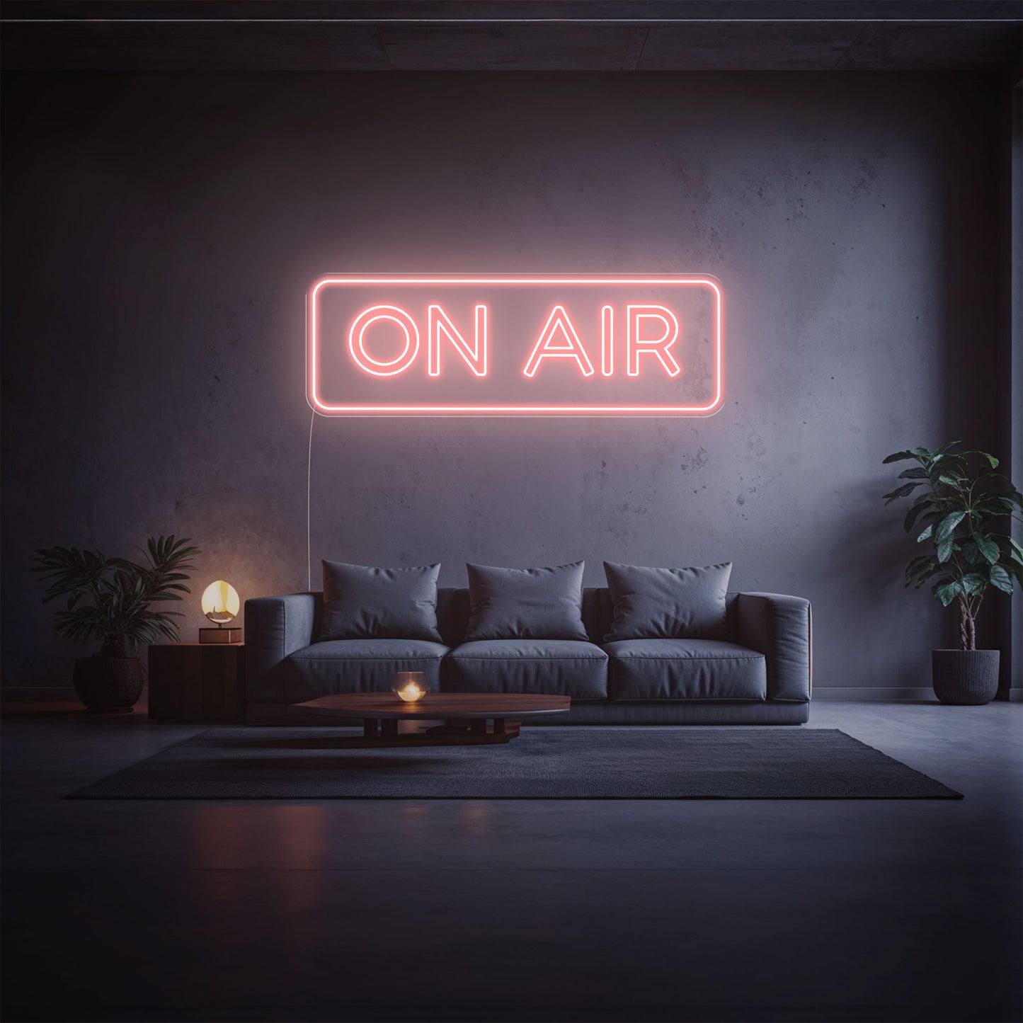 Néon led on air rose pale