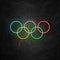 Néon Anneaux Olympiques