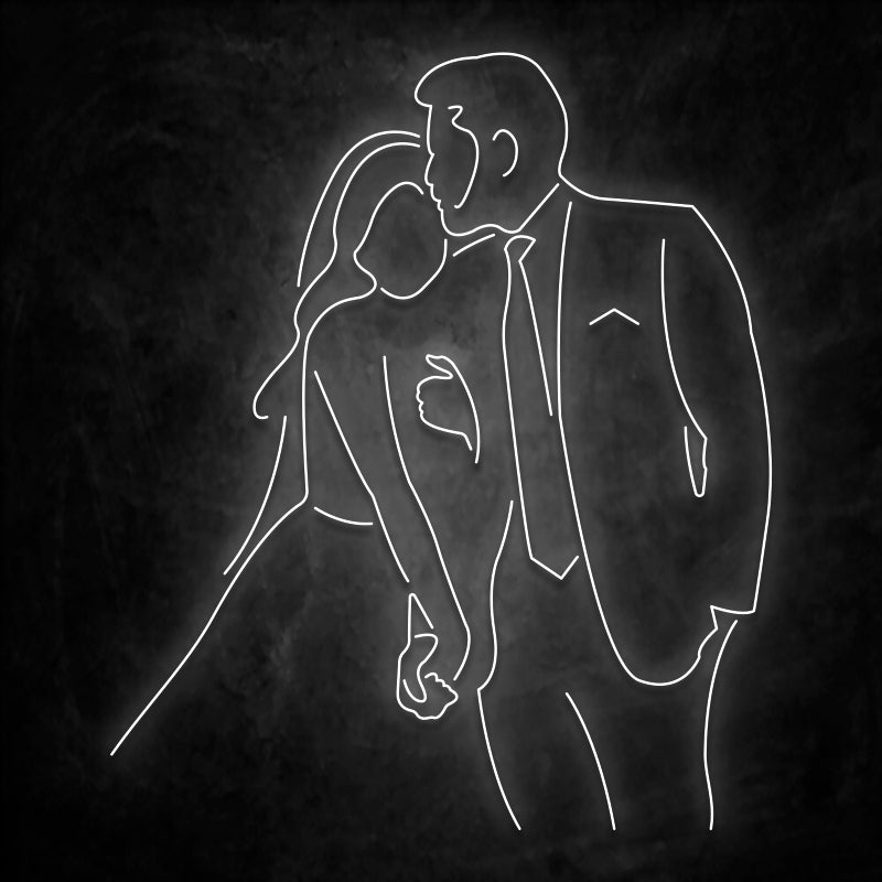 neon mariage blanc