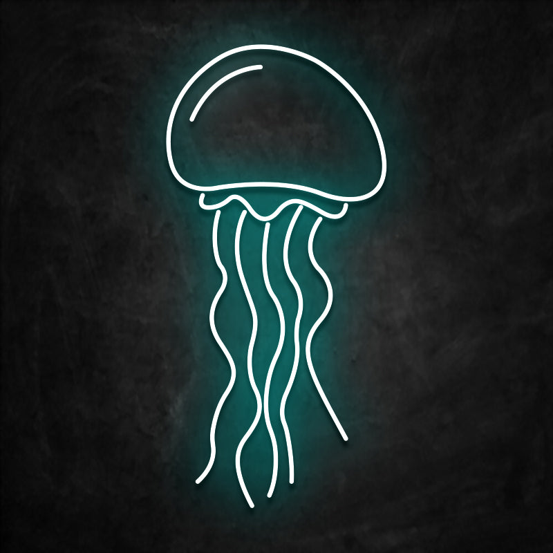 neon meduse bleu