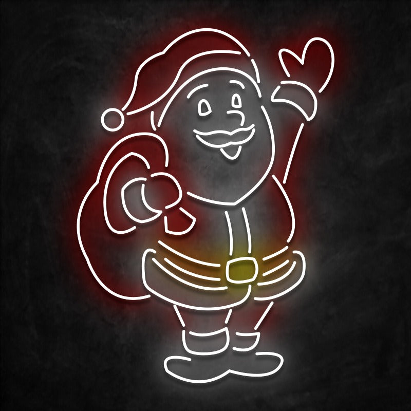Père Noël Néon LED, Noël avec interrupteur alimenté par USB pour
