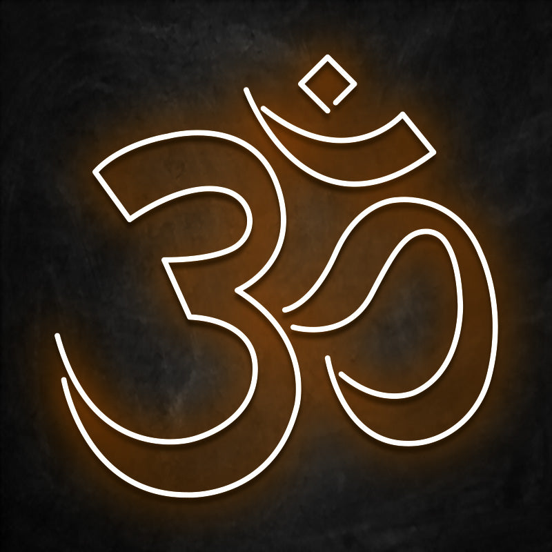 neon lettre sanskrit orange