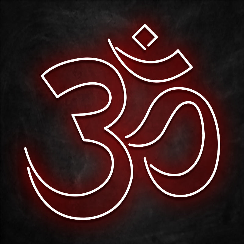 neon lettre sanskrit rouge