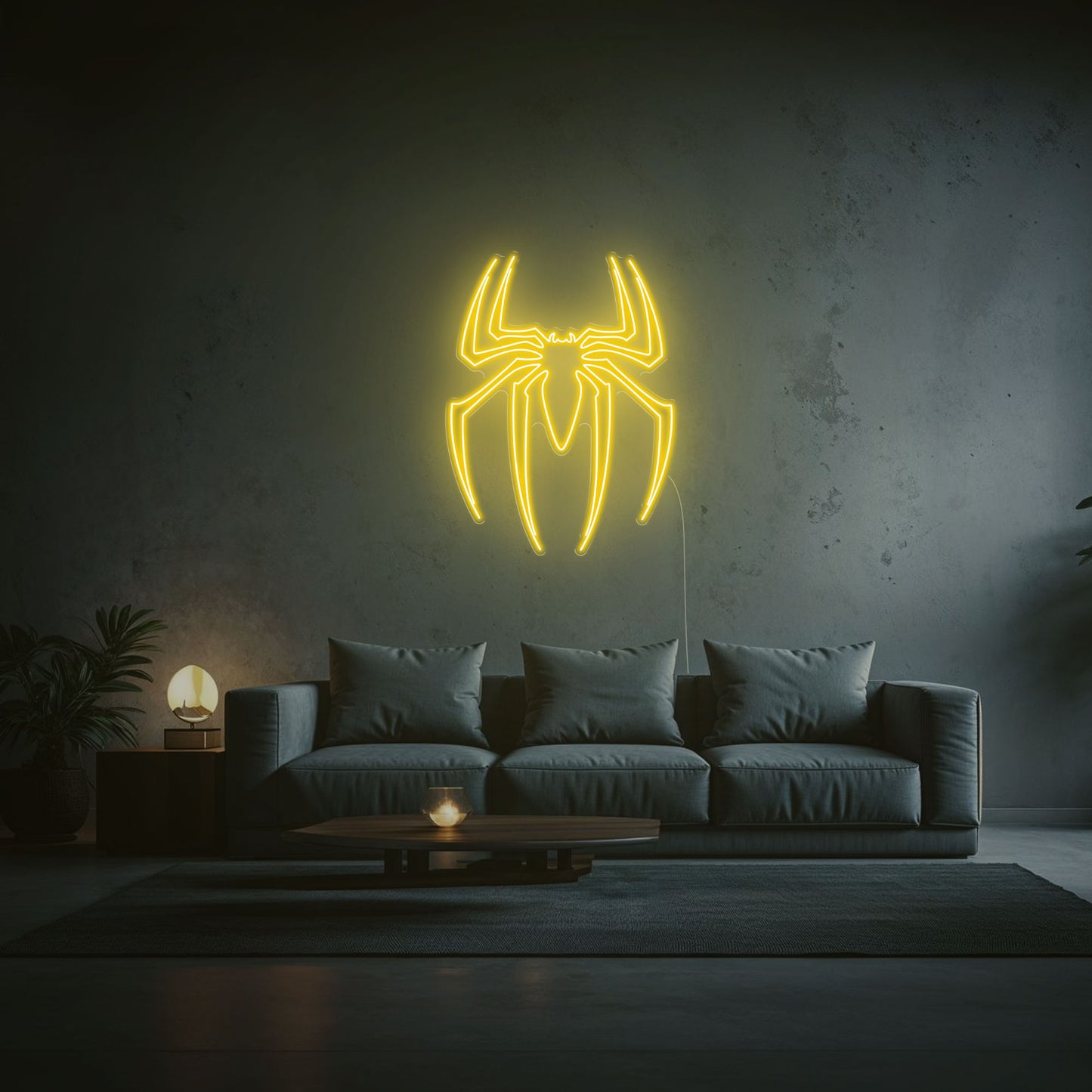 neon-spiderman-jaune