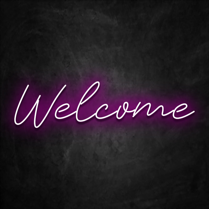neon welcome rose