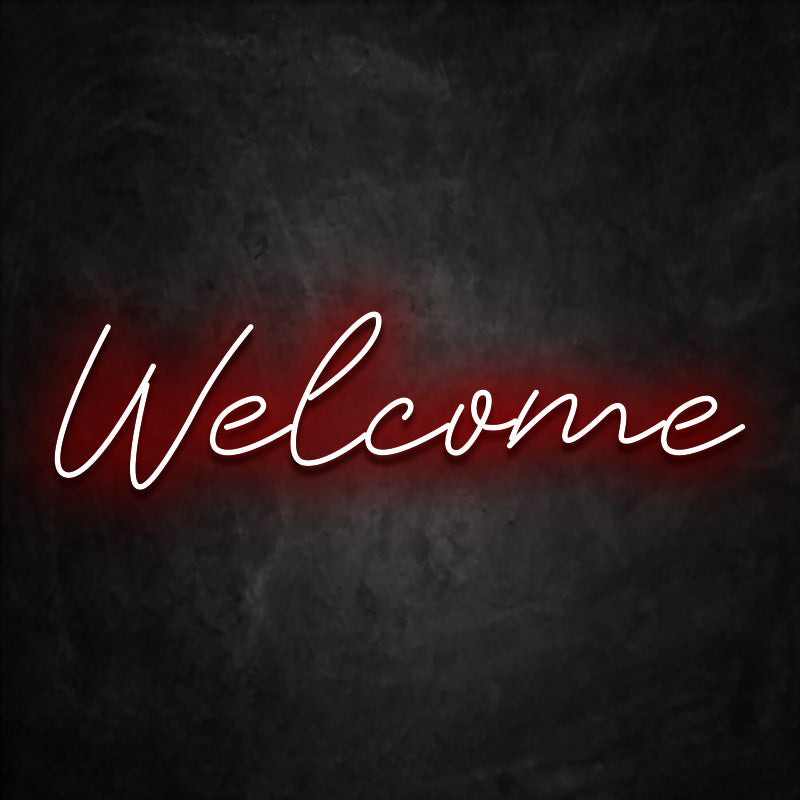 neon welcome rouge