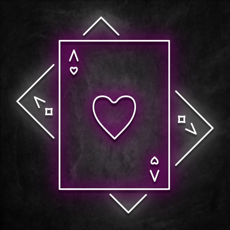 neon led paire d'as violet