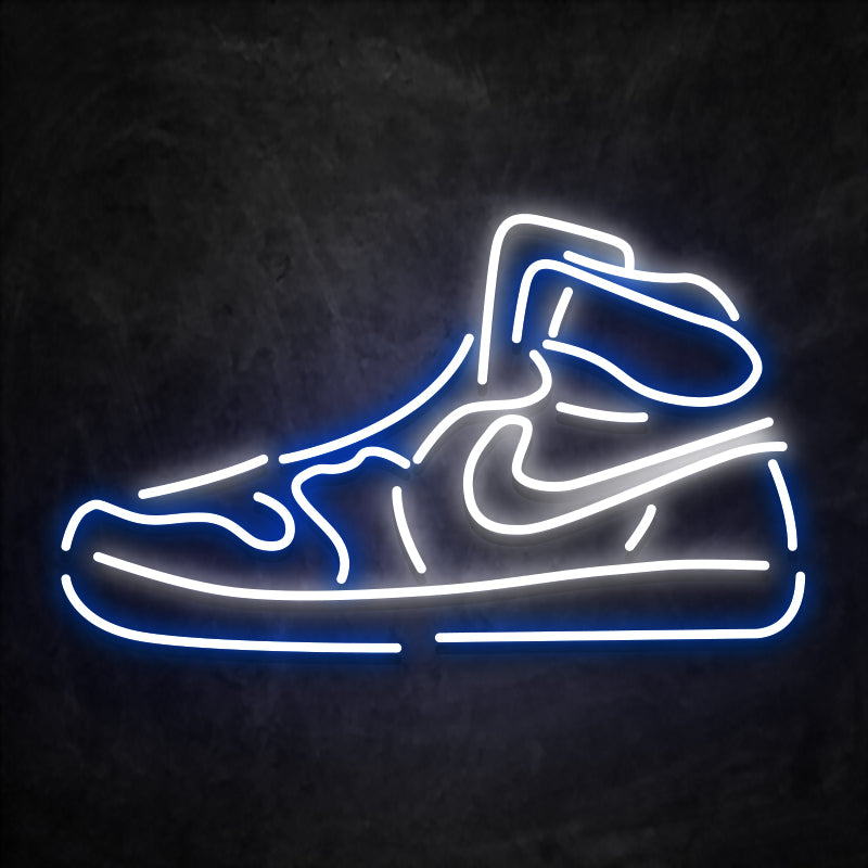 neon jordan bleu