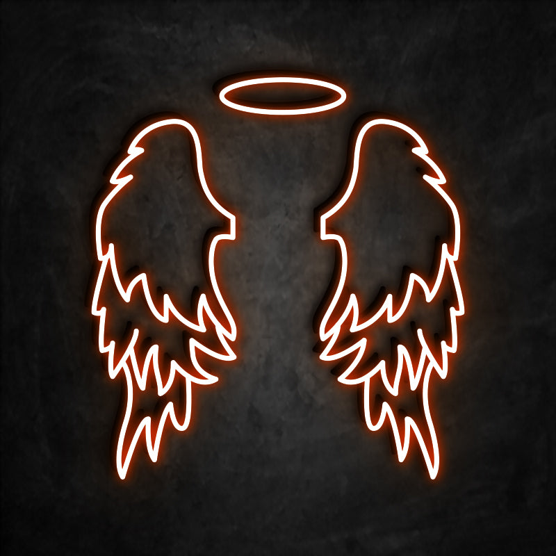 neon ailes orange ange
