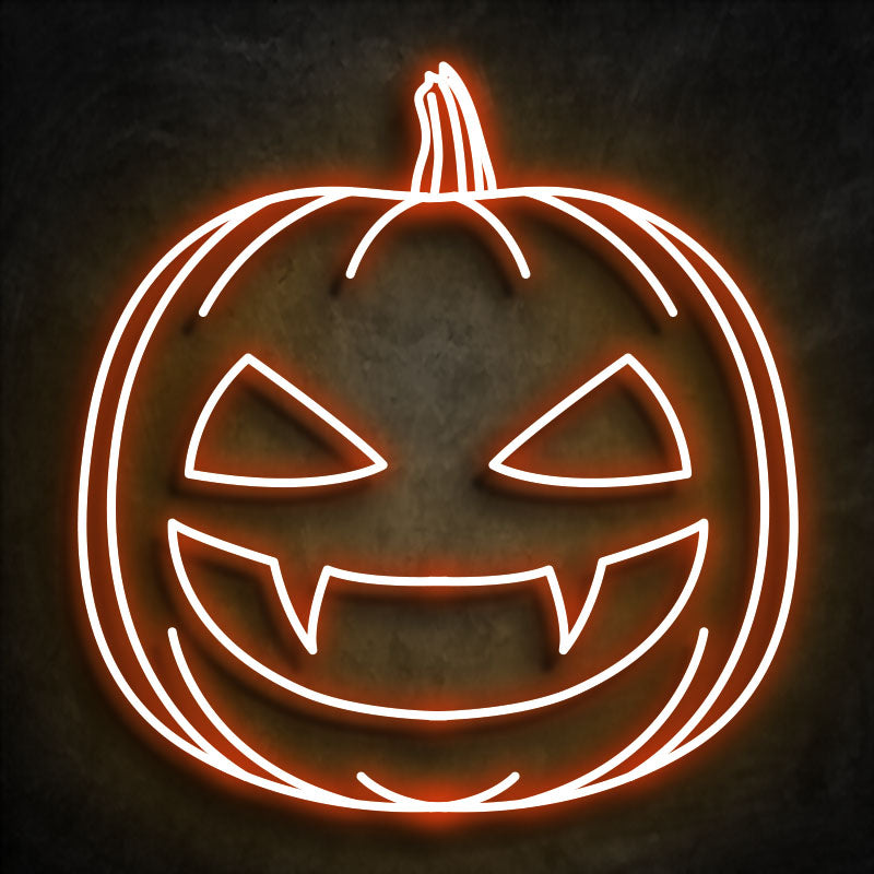 néon citrouille halloween