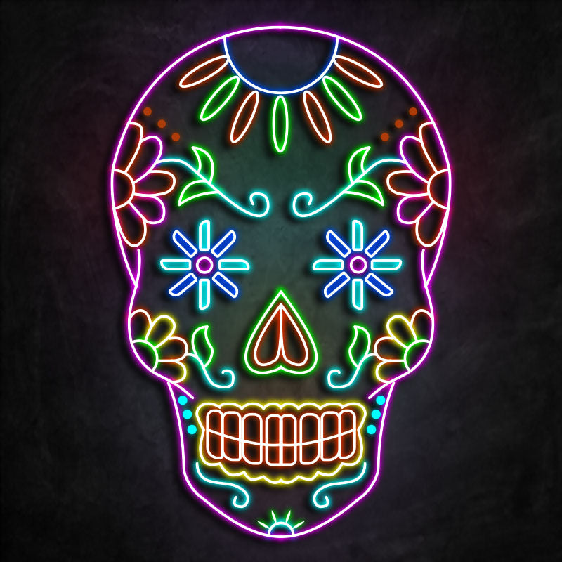 neon tete de mort
