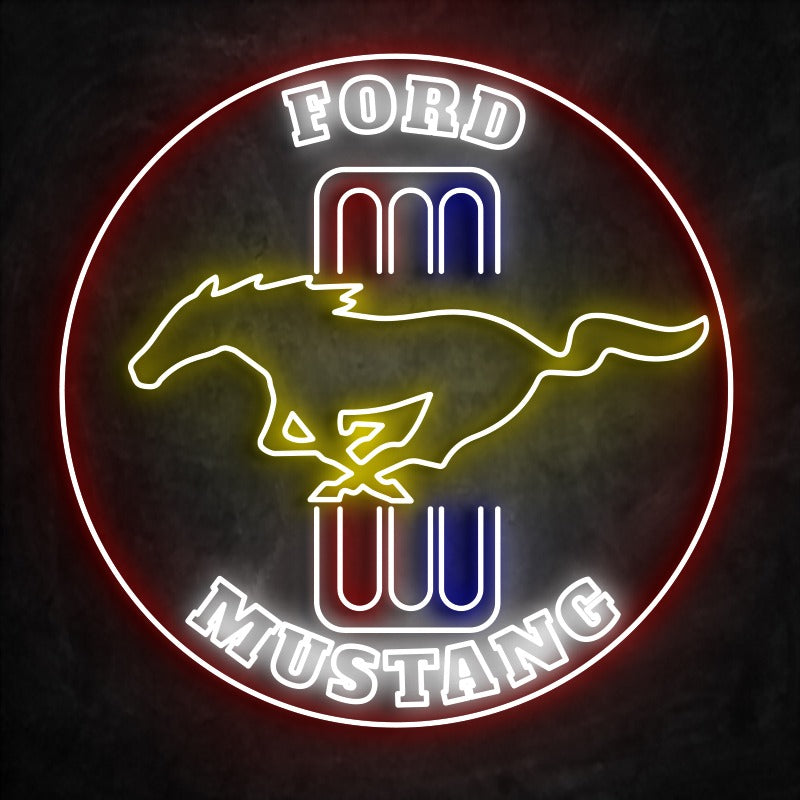 néon ford mustang