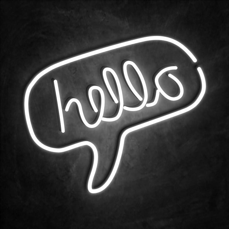néon hello blanc