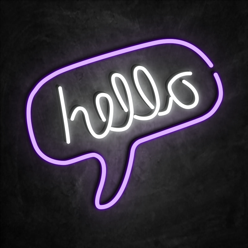 néon hello violet