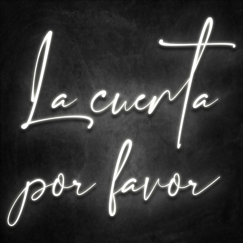 néon-la-cuenta-por-favor blanc