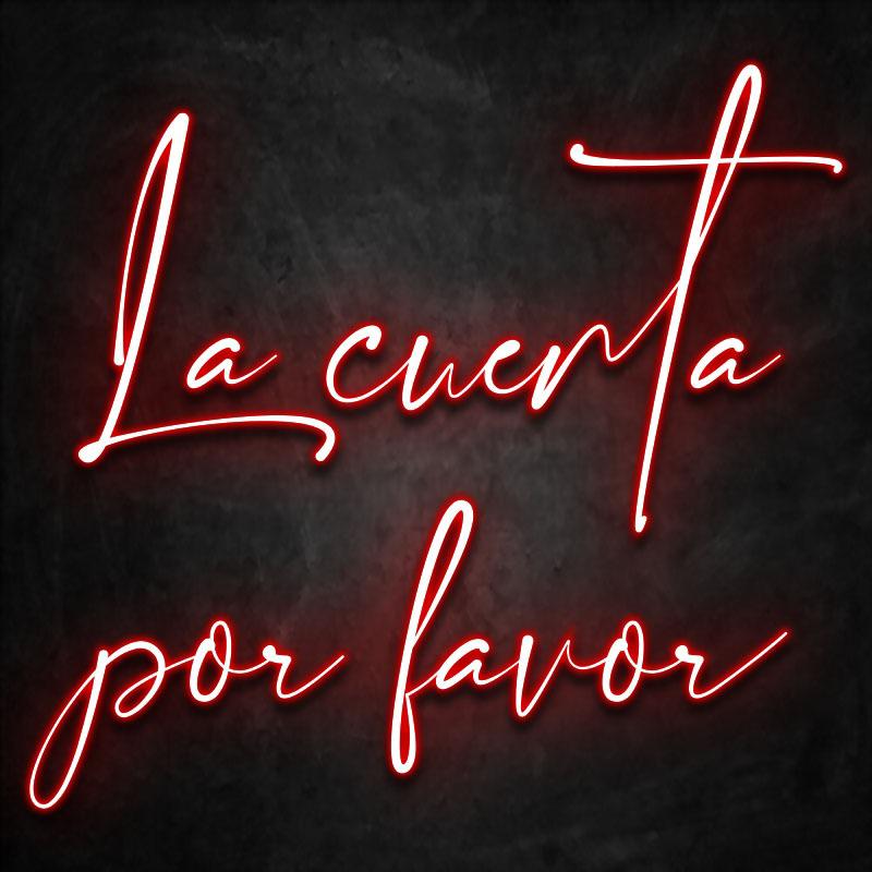 néon-la-cuenta-por-favor rouge