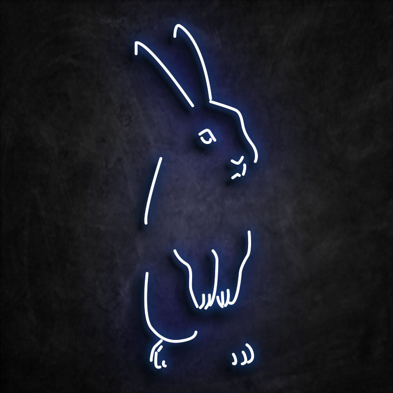Néon lapin bleu