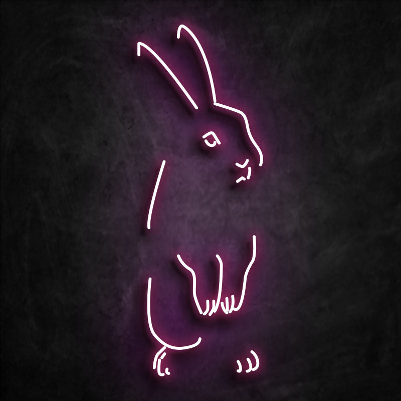 lapin néon rose