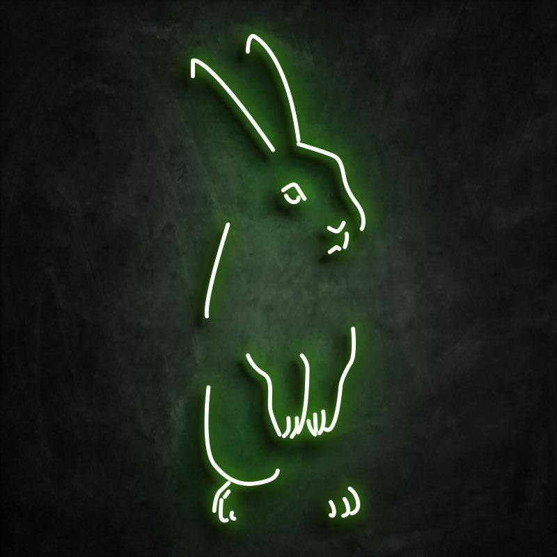 Néon lapin vert