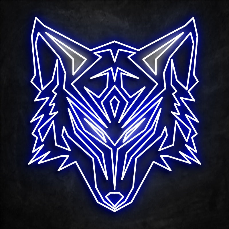 neon loup bleu
