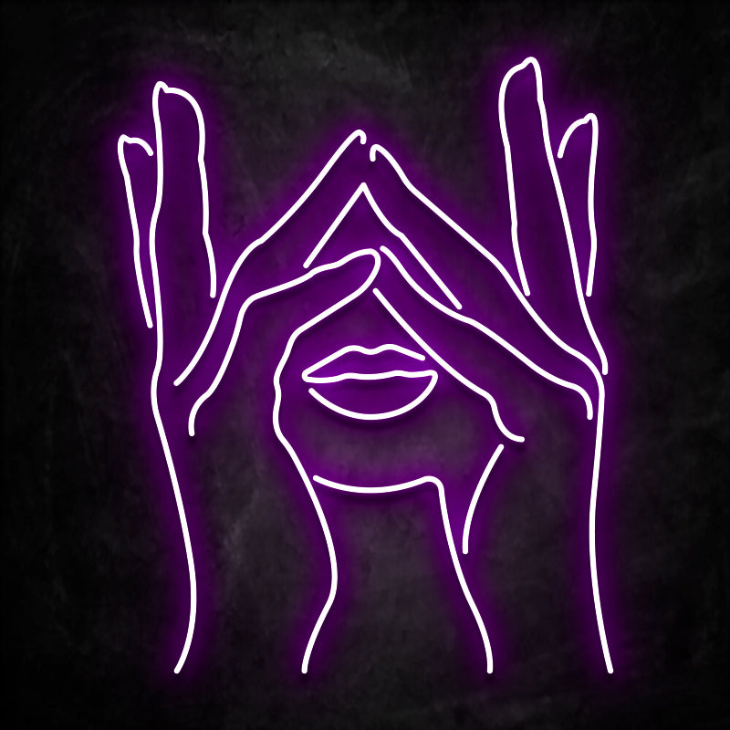 neon visage main violet
