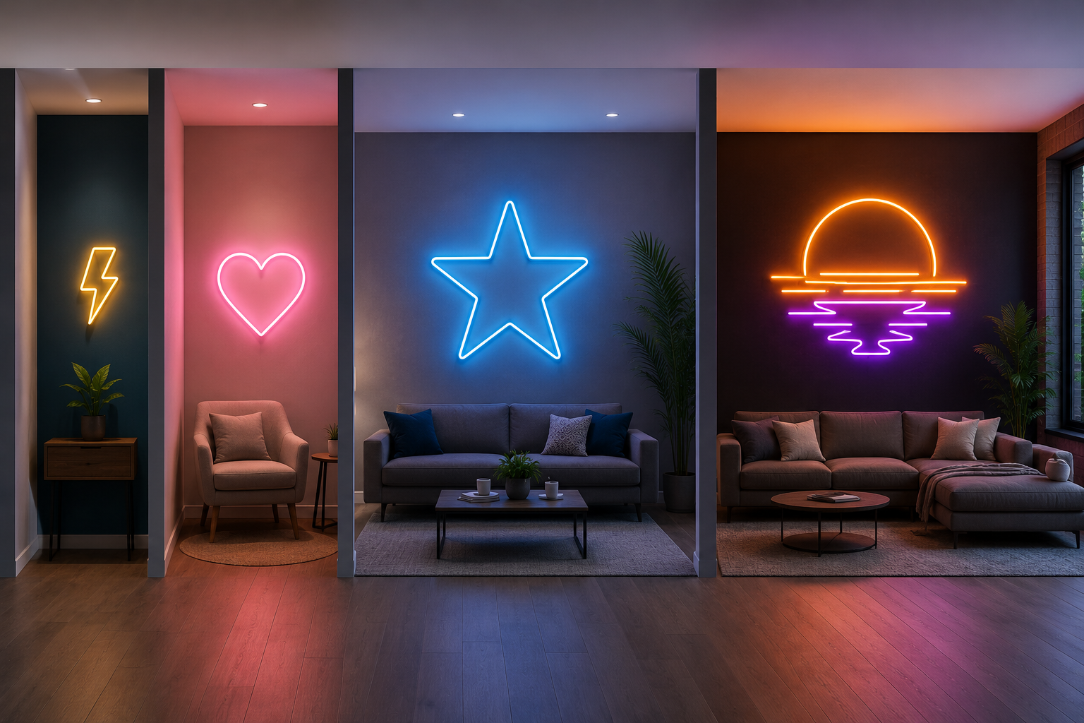 Quelle taille de néon LED choisir selon l'espace à décorer Image