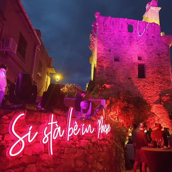 neon rose extérieur