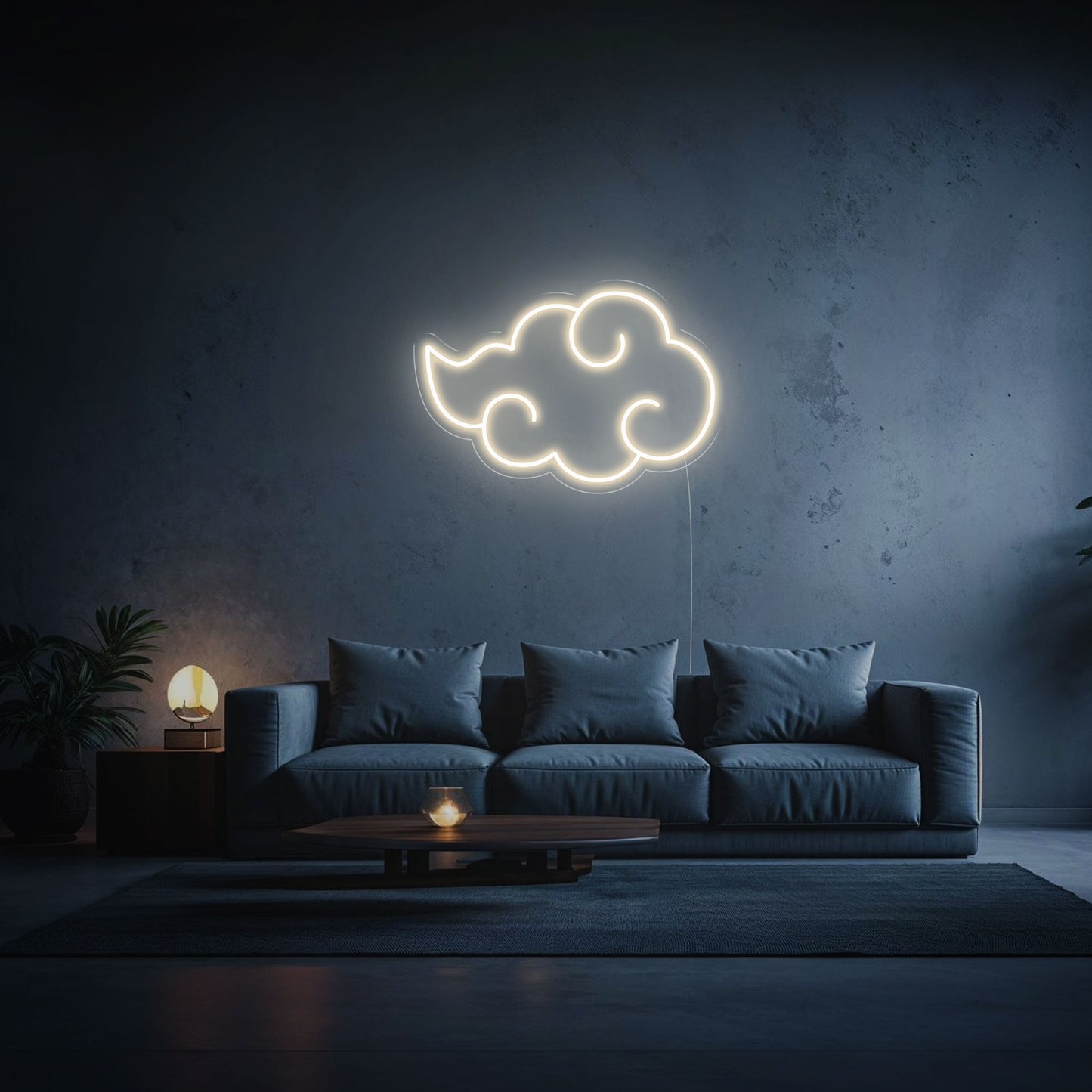 Neon Nuage Akatsuki Naruto blanc chaud